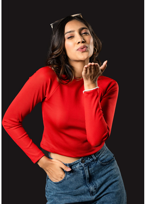 EDITH RED LONG SLEEVE TSHIRT